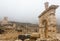 Remained honorific arched gate and Corinthian column in Sagalassos