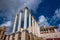 Remaining columns of the Roman temple, templo romano of Cordoba, Spain