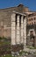 Remaining corinthian columns of the Forum of Augustus `Foro di Augusto` in Rome, Italy