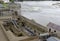 Remaining walls and and outbuildings of historic King John\'s Castle, Limerick,Ireland,2014