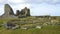 The remains of the 16C `New Hall` in Jarlshof, Shetland