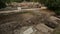 Remains of ancient great drain channel in Agora, ancient water treatment system