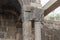 Remains of an ancient synagogue in the ruins of ancient Jewish settlement Umm el Kanatir - Mother Arches on the Golan Heights