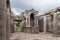 Remains of an ancient synagogue in the ruins of ancient Jewish settlement Umm el Kanatir - Mother Arches on the Golan Heights