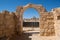 Remains of Avdat or Abdah and Ovdat and Obodat, ruined Nabataean city in the Negev desert