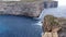 The remains of Azure Window at Dwerja Bay at the coast of Gozo Malta