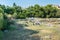 Remains of the bouleuterion in the Agora of Athens, Greece