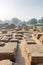 Remains of buddhist temple in Sarnath, Varanasi, Uttar Pradesh