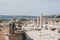 The remains of a building located to the northwest of the three Temples of Apollo on the island of Delos, Greece