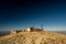 Remains Of Burned Fire Tower Below Deep Blue Sky On Mt Holmes