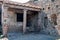 Remains of casa di apollo in Pompeii Italy. Pompeii was destroyed and buried with ash and pumice after Vesuvius eruption in 79 AD.