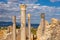 Remains of Central Church in ancient city of Anemurium, Turkey