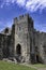 Remains of Chepstow Castle at Chepstow, Monmouthshire, Wales, UK