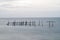 the remains of the concrete ruins of the ampenan beach pier, lombok Indonesia