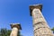 Remains of Corinthian column in Olympia, Greece