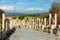 Remains of Curetes Street in ancient settlement of Ephesus, Turkey