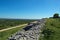 Remains of defense wall on Bribir fortress, Dalmatia