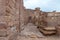 Remains of East Corridor of Roman Temple in Petra. Near Wadi Musa city in Jordan