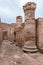 Remains of East Corridor of Roman Temple in Petra. Near Wadi Musa city in Jordan