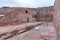 Remains of East part of Roman Temple in Petra. Near Wadi Musa city in Jordan