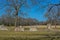 The Remains of Fort Towson Barracks from the Civil War. A frontier outpost in Indian Territory, Fort Towson, Choctaw County, Oklah