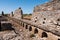 Remains of foundations of basilica in ancient city of Aspendos, Turkey