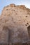 Remains  of the inner tower in the courtyard of the ruins of the palace of King Herod - Herodion in the Judean Desert, in Israel