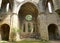 Remains of the interior of the abbey Sainte-Marie de Villelongue in ruins