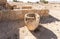 Remains  of a jug in the territory of the Roman baths located in the territory ruins of the Nabataean city of Avdat, located on