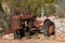 Remains of a junked tractor in the brush