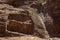 The remains of the Lion Fountain at Petra in Jordan.