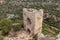 The remains of the lower watchtower in the ruins of the residence of the Grand Masters of the Teutonic Order in the ruins of the