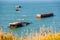 Remains of Mulberry harbour in Normandy