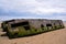 Remains of the Mulberry harbour in Normandy France, Europe