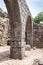 The remains of an oil refinery on the ruins of the ancient Jewish city of Gamla on the Golan Heights destroyed by the armies of th