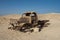 Remains of an old abandoned truck in the desert