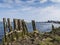 Remains of old boat house, Amble, Northumberland, UK