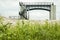 Remains of old lock and dam on MIssissippi River