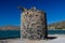 Remains of old traditional Greek windmills near Elounda, Crete