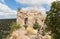 The remains of outer fortress walls in ruins of residence of Grand Masters of Teutonic Order in ruins of the castle of the