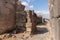 Remains  of the outer walls on the ruins of the great Hospitaller fortress - Belvoir - Jordan Star - located on a hill above the