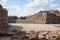 Remains  of the outer walls on the ruins of the great Hospitaller fortress - Belvoir - Jordan Star - located on a hill above the