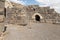 Remains  of the outer walls on the ruins of the great Hospitaller fortress - Belvoir - Jordan Star - located on a hill above the