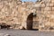 Remains  of the outer walls on the ruins of the great Hospitaller fortress - Belvoir - Jordan Star - located on a hill above the