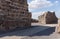 Remains  of the outer walls on the ruins of the great Hospitaller fortress - Belvoir - Jordan Star - located on a hill above the