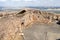 Remains  of the outer walls on the ruins of the great Hospitaller fortress - Belvoir - Jordan Star - located on a hill above the