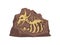 Remains of the Prehistoric Animal, Aarchaeological Artifact Vector Illustration