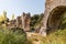 Remains of the roman Barbegal aqueduct near Fontvieille