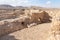 Remains of a Roman bath near the ruins of the central city - fortress of the Nabateans - Avdat, between Petra and the port of Gaza
