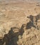 Remains of the roman siege camp at Masada over the Judaean Desert Israel